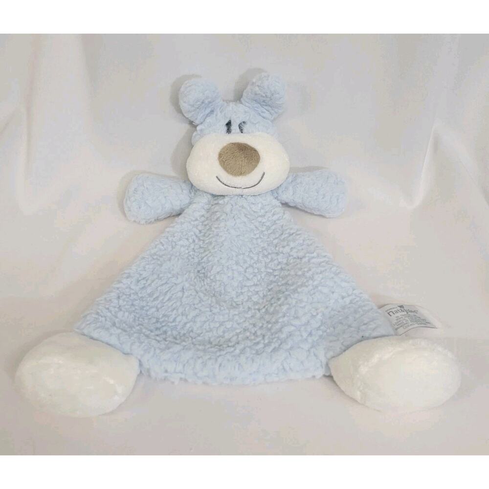 Nat & Jules Damien Blue Sherpa Plush Puppy Dog 12" Cozies Lovey Security Blanket - Picture 2 of 8